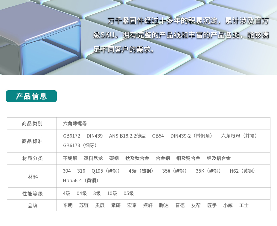 美制六角薄螺母 ANSIB18.2.2薄型 不銹鋼（304/316）碳鋼 合金鋼